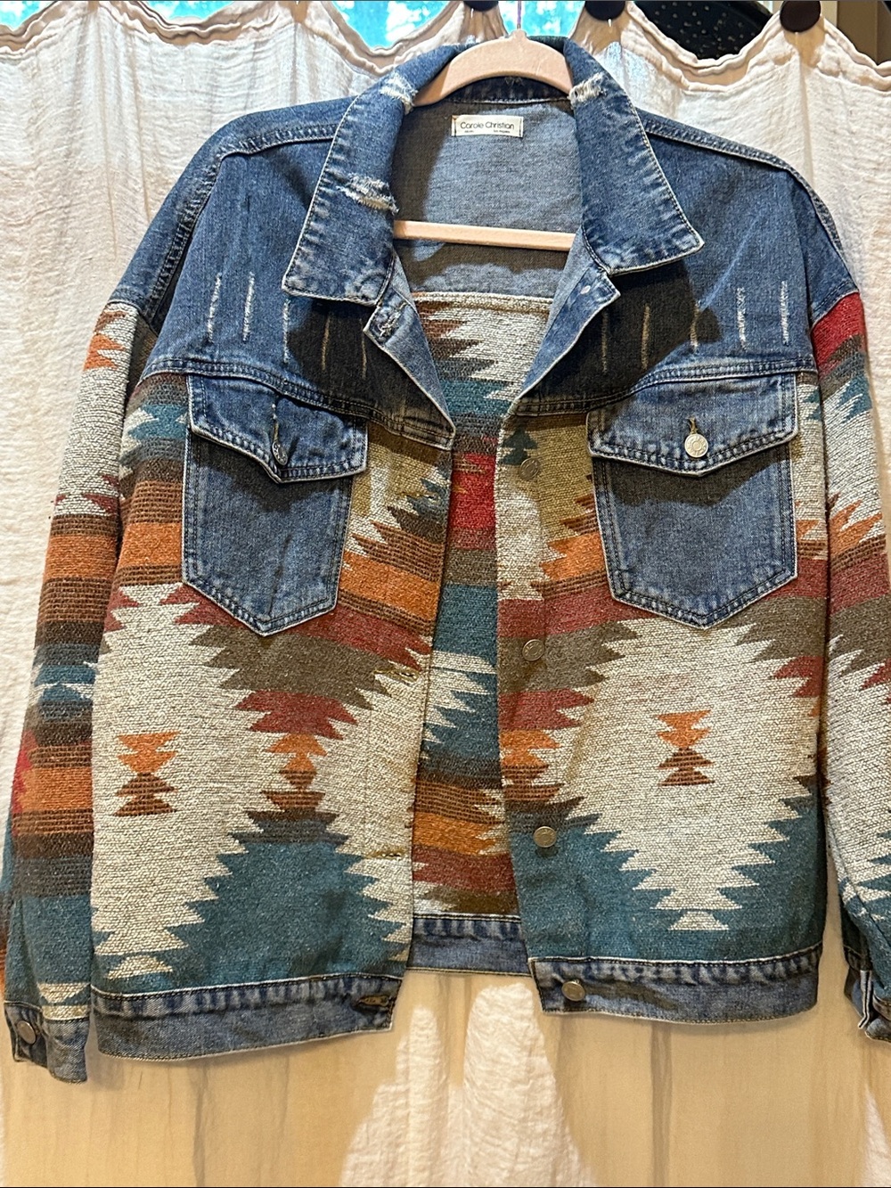 Carole Christion Denim Jacket in Classic Blue